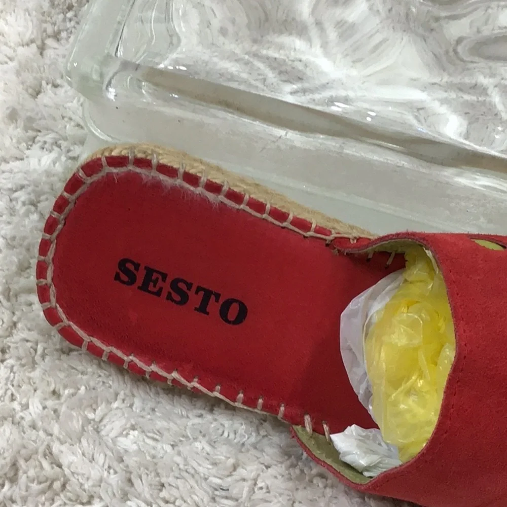 Sesto Meucci suede slide espadrilles